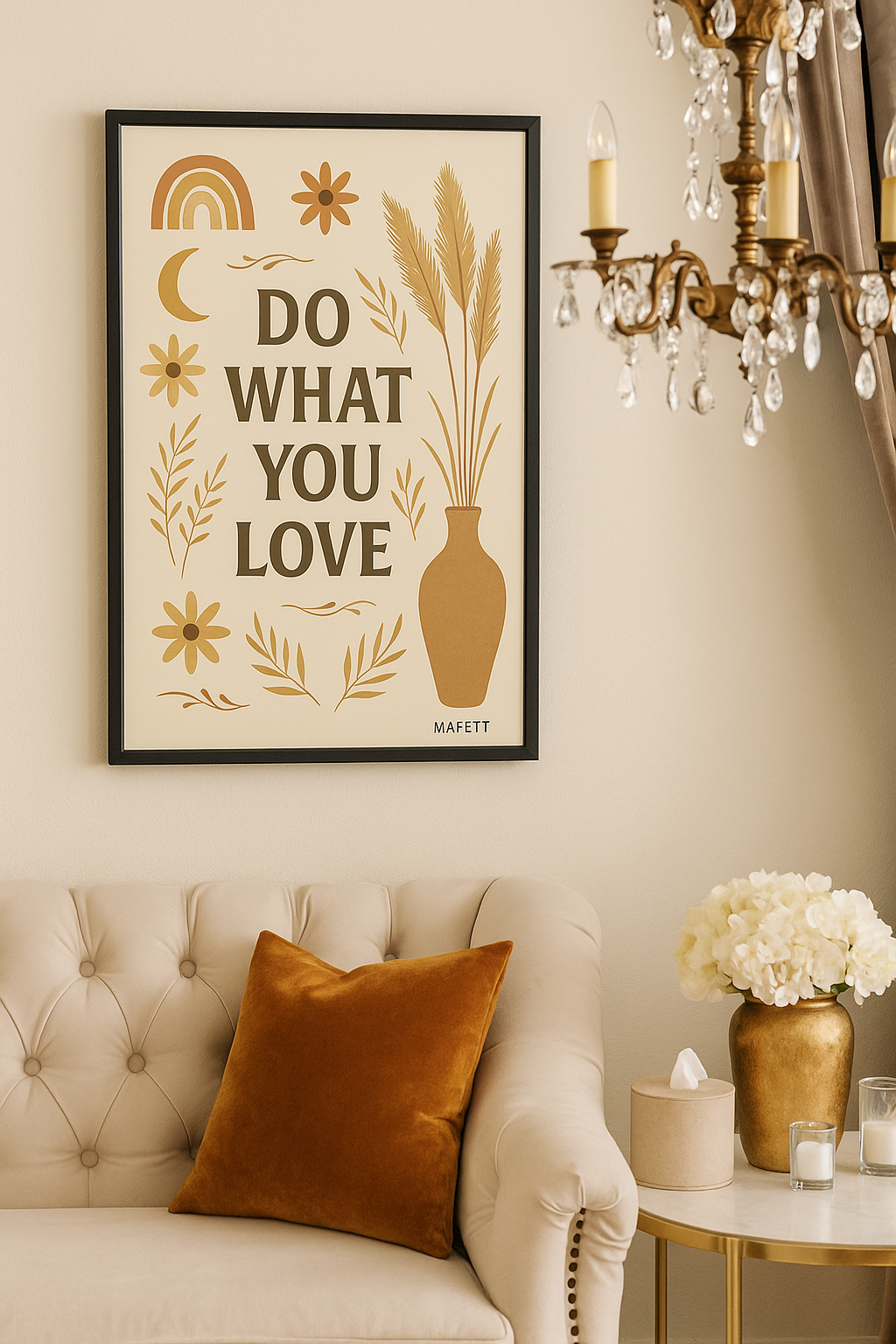 Do What You Love Wall Art Print – A4 Boho Luxe Canva Print