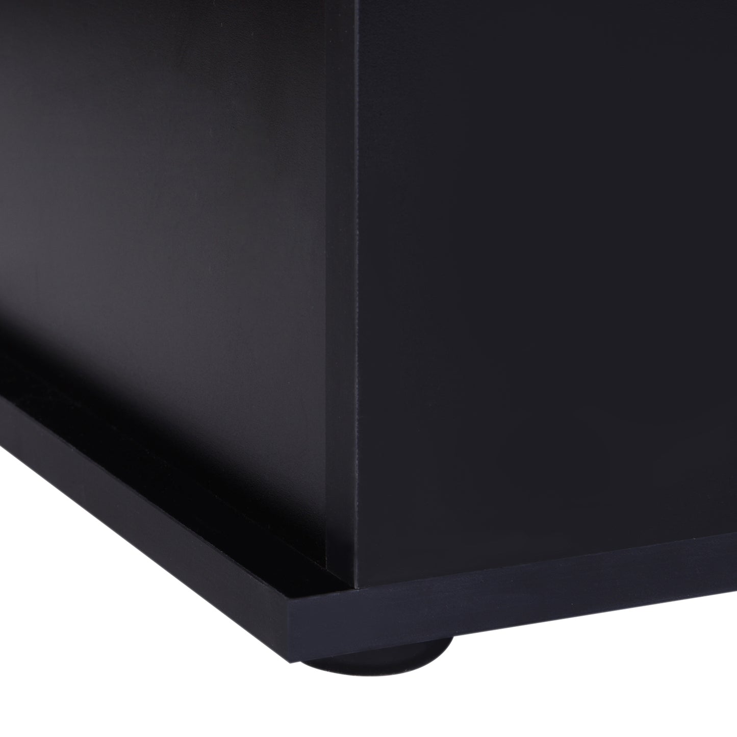 Mafett Ottoman Storage Box Chest Cabinet Keepsake With Lid Chipboard Black