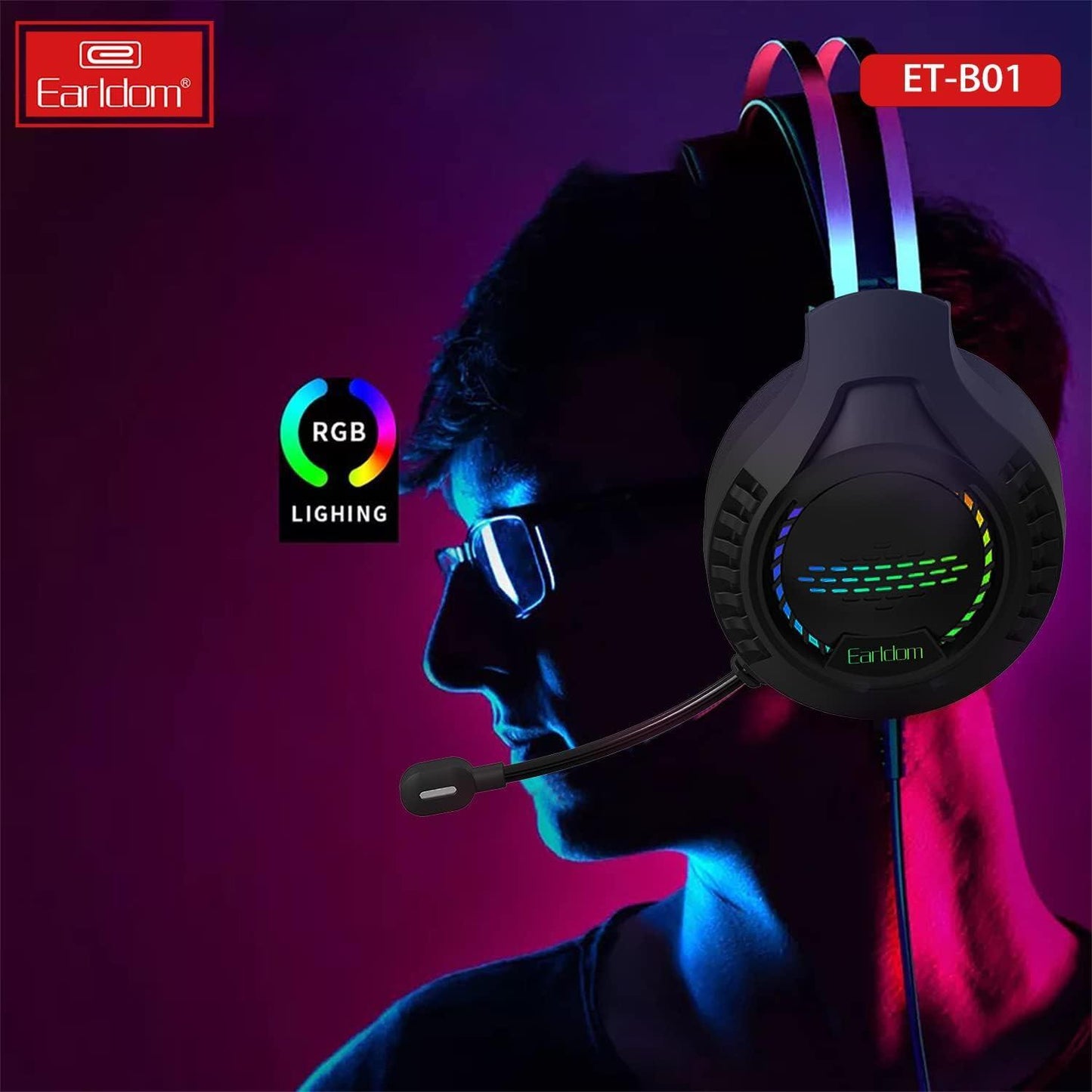 Mafett Wired Gaming Headset – Sleek Black Design