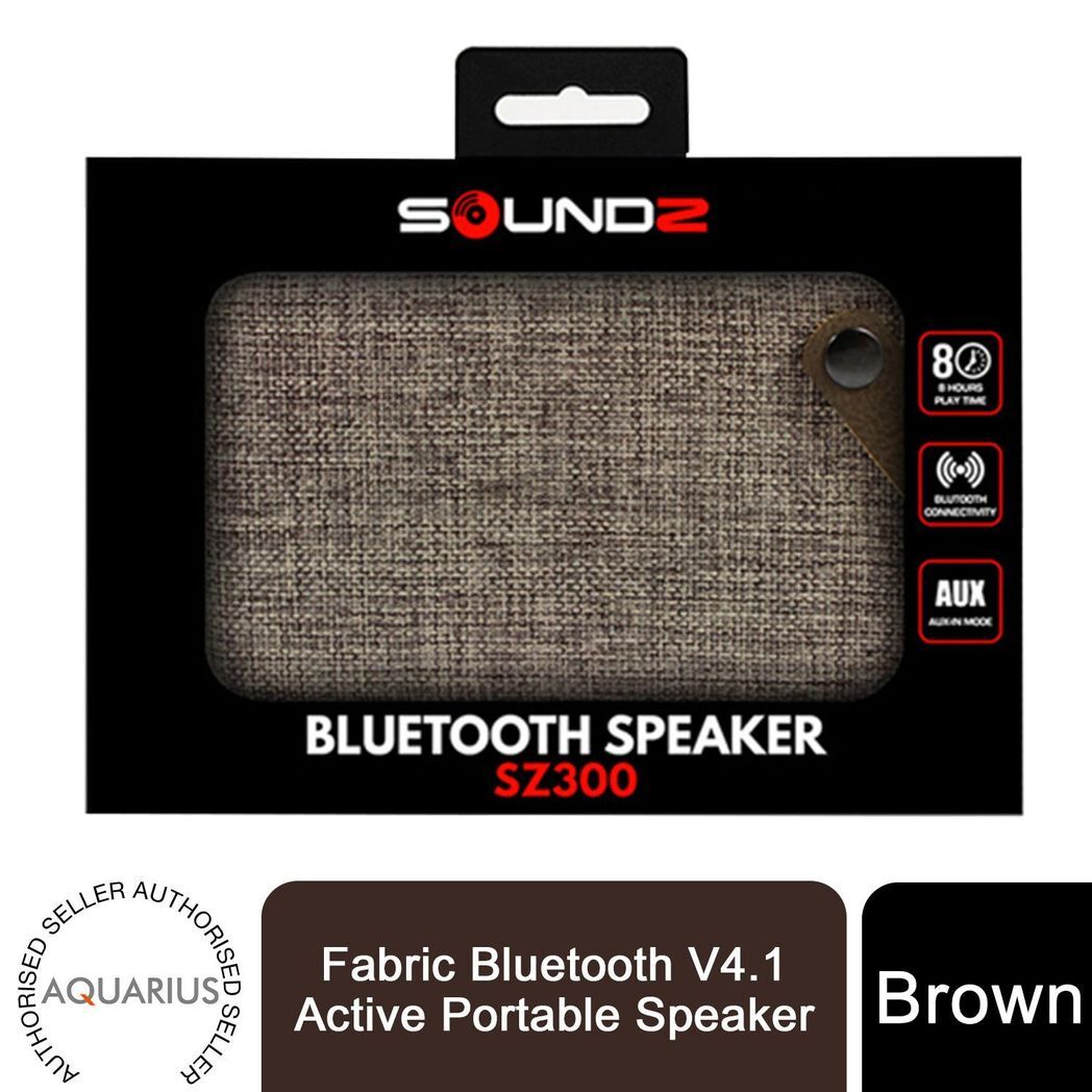 Mafett Soundz Fabric Bluetooth V4.1 Portable Speaker - SZ250 & SZ300 (Brown)