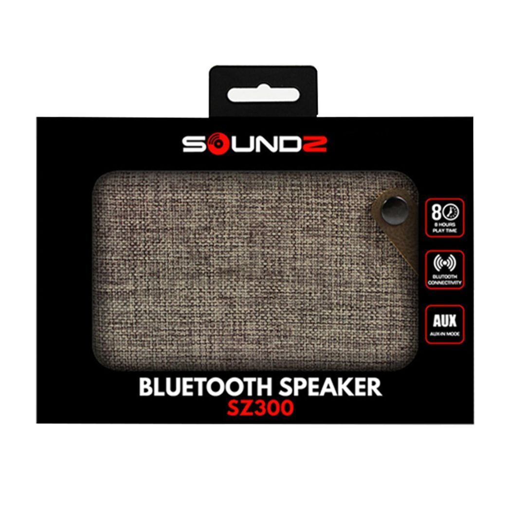 Mafett Soundz Fabric Bluetooth V4.1 Portable Speaker - SZ250 & SZ300 (Brown)