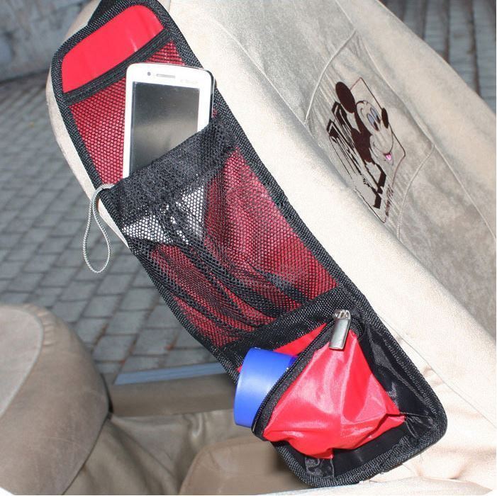 Mafett Car Multi Side Pocket Seat Storage, Practical Hanging Bag Organiser Pouch - Red