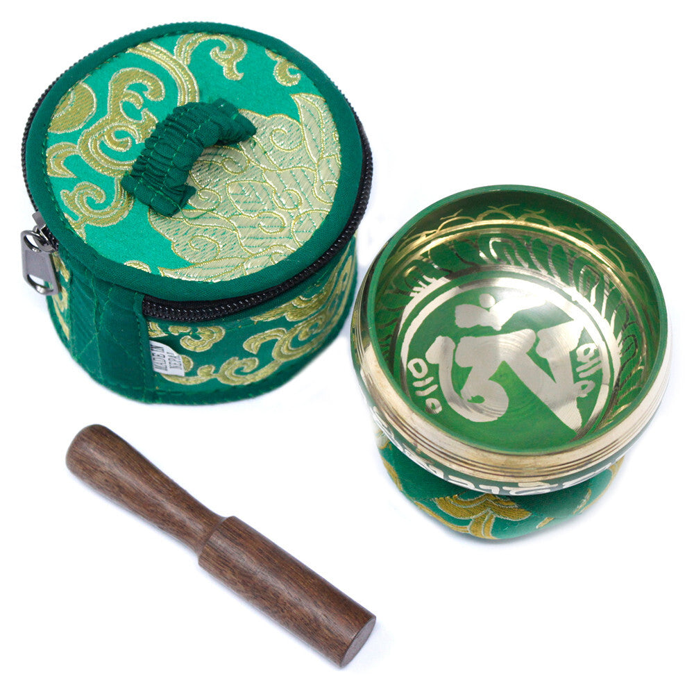 Mini Singing Bowl Gift Set - Green - Per case: 1 Piece