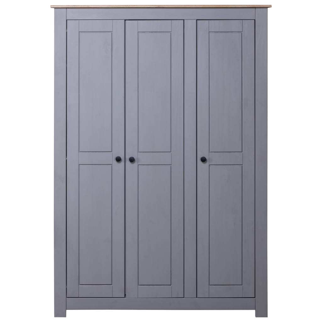 Aluxo Classy 3-Door Wardrobe – Grey Pine, Panama Range