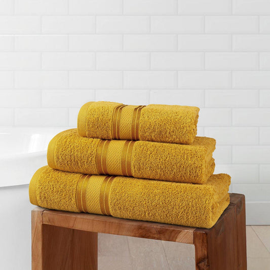 Luxury Cotton Towels, 550 GSM Hand Towel Bale(2 piece)-Ochre