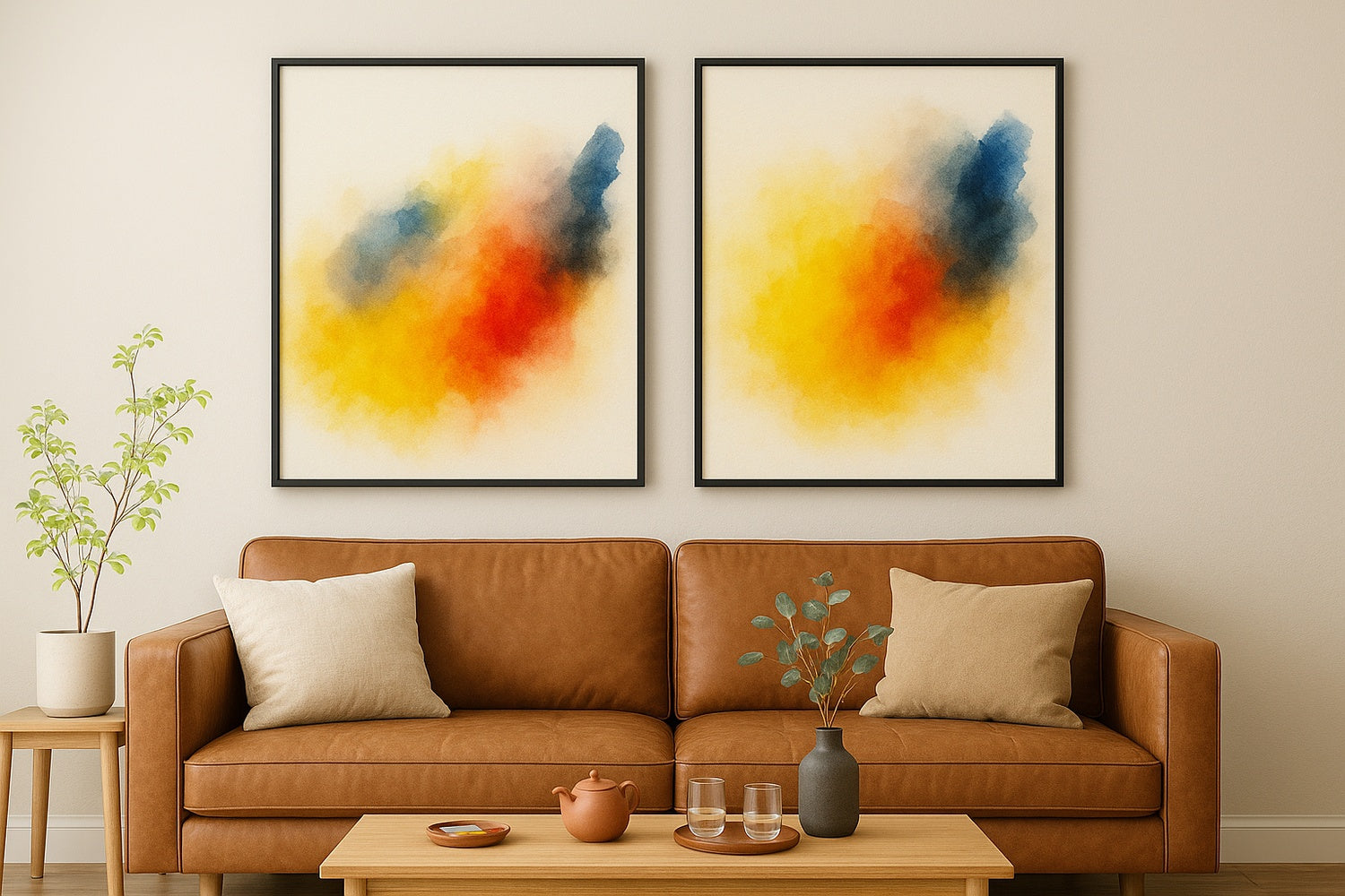 Wall Art Harmony Cozy Living with Abstract Warmth